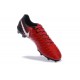 Nike Crampons de Foot Tiempo Legend 7 FG Cuir - Rouge Blanc Noir