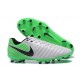 Nike Crampons de Foot Tiempo Legend 7 FG Cuir - Blanc Vert