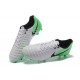 Nike Crampons de Foot Tiempo Legend 7 FG Cuir - Blanc Vert