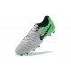 Nike Crampons de Foot Tiempo Legend 7 FG Cuir - Blanc Vert