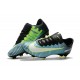 Nike Mercurial Vapor XI FG Neuf Chaussure Football Bleu Vert Blanc