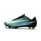 Nike Mercurial Vapor XI FG Neuf Chaussure Football Bleu Vert Blanc