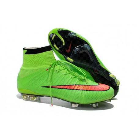 Nouvelle Ronaldo Chaussure Foot Nike Mercurial Superfly FG Vert Hyper Punch