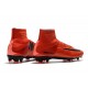 Nike Mercurial Superfly V FG Homme Crampons Football Rouge Noir