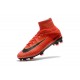 Nike Mercurial Superfly V FG Homme Crampons Football Rouge Noir