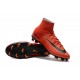 Nike Mercurial Superfly V FG Homme Crampons Football Rouge Noir