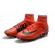 Nike Mercurial Superfly V FG Homme Crampons Football Rouge Noir