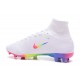 Nike Mercurial Superfly V FG Homme Crampons Football Blanc Coloré