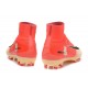 Nike Mercurial Superfly V FG Homme Crampons Football Rouge Or