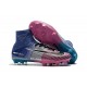 Nike Mercurial Superfly V FG Homme Crampons Football Bleu Rose Noir