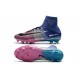 Nike Mercurial Superfly V FG Homme Crampons Football Bleu Rose Noir