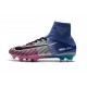 Nike Mercurial Superfly V FG Homme Crampons Football Bleu Rose Noir