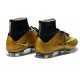 Nouvelle Ronaldo Chaussure Foot Nike Mercurial Superfly FG Or Noir