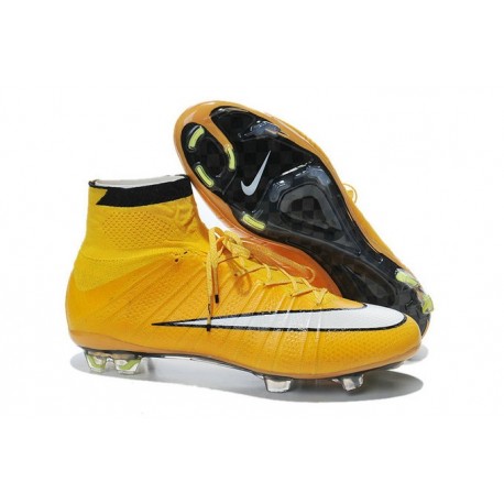 Nike Crampon Moulé Nouveaux Mercurial Superfly Iv FG Laser Orange Blanc