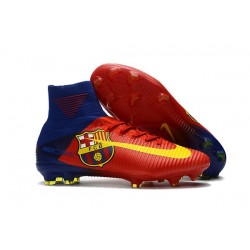 Nike Mercurial Superfly 5 FG ACC Chaussures de Foot Barcelona Rouge Jaune