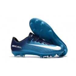 Nike Crampon de Foot Mercurial Vapor 11 FG ACC Bleu Blanc