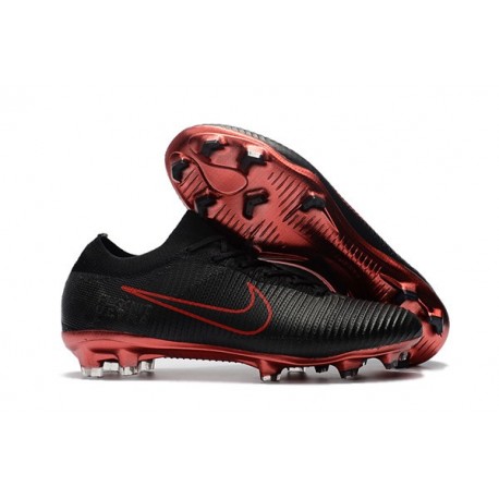 Nike Mercurial Vapor Flyknit Ultra FG Chaussures - Noir Rouge
