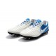 Nike Crampons de Foot Homme Tiempo Legend 7 FG - Blanc Bleu