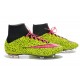 Nouvelle Ronaldo Chaussure Foot Nike Mercurial Superfly FG Safari Jaune Rose