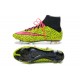 Nouvelle Ronaldo Chaussure Foot Nike Mercurial Superfly FG Safari Jaune Rose