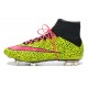 Nouvelle Ronaldo Chaussure Foot Nike Mercurial Superfly FG Safari Jaune Rose