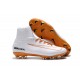 Crampons Football Nouveaux Nike Mercurial Superfly V FG - Blanc Orange