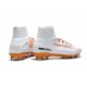 Crampons Football Nouveaux Nike Mercurial Superfly V FG - Blanc Orange
