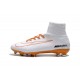 Crampons Football Nouveaux Nike Mercurial Superfly V FG - Blanc Orange