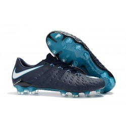 Crampons Football Nouvel Nike Hypervenom Phantom III FG Bleu Blanc