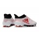 adidas Crampons de Football X17+ Purespeed FG - Blanc Rouge