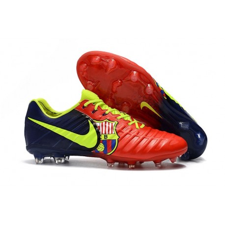Nike Crampons de Foot Homme Tiempo Legend 7 FG - Barcelona