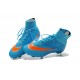 Nike Crampon Moulé Nouveaux Mercurial Superfly Iv FG Bleu Orange