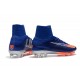 Crampons Football Nouveaux Nike Mercurial Superfly V FG - Bleu Orange