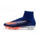 Crampons Football Nouveaux Nike Mercurial Superfly V FG - Bleu Orange