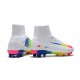 Crampons Football Nouveaux Nike Mercurial Superfly V FG - Blanc Multicolore