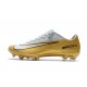 Nike Mercurial Vapor 11 FG Chaussures de Football - Or Blanc