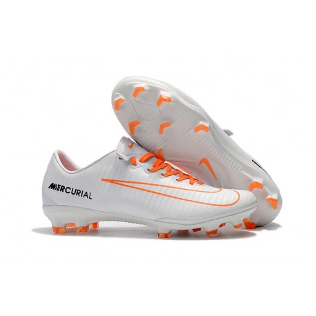 Nike Mercurial Vapor 11 FG ACC Crampon de Foot - Blanc Orange
