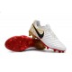 Nike Crampons de Foot Homme Tiempo Legend 7 FG - Blanc Noir Rouge