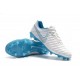 Nike Tiempo Legend VII FG Cuir Chaussures de Football - Blanc Bleu
