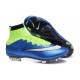 Nouvelle Ronaldo Chaussure Foot Nike Mercurial Superfly FG Bleu Volt Blanc