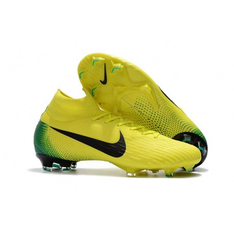 Chaussures football Nike Mercurial Superfly 360 VI Elite DF FG Jaune Vert