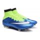 Nouvelle Ronaldo Chaussure Foot Nike Mercurial Superfly FG Bleu Volt Blanc