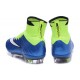 Nouvelle Ronaldo Chaussure Foot Nike Mercurial Superfly FG Bleu Volt Blanc
