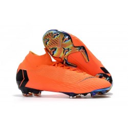 Chaussures football Nike Mercurial Superfly 360 VI Elite DF FG Orange Noir