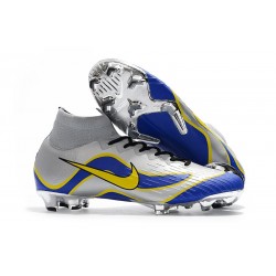 Chaussures football Nike Mercurial Superfly 360 VI Elite DF FG Argent Bleu