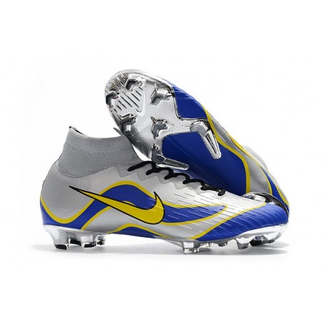 Chaussures football Nike Mercurial Superfly 360 VI Elite DF FG Argent Bleu