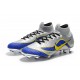 Chaussures football Nike Mercurial Superfly 360 VI Elite DF FG Argent Bleu