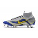 Chaussures football Nike Mercurial Superfly 360 VI Elite DF FG Argent Bleu