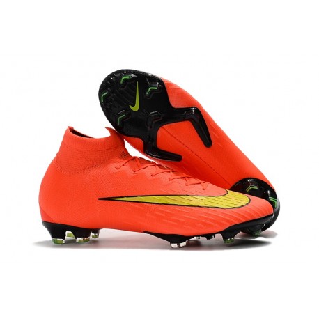 Nike Crampons Mercurial Superfly 6 Elite DF Orange Jaune