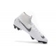 Nike Crampons Mercurial Superfly 6 Elite FG Blanc Noir